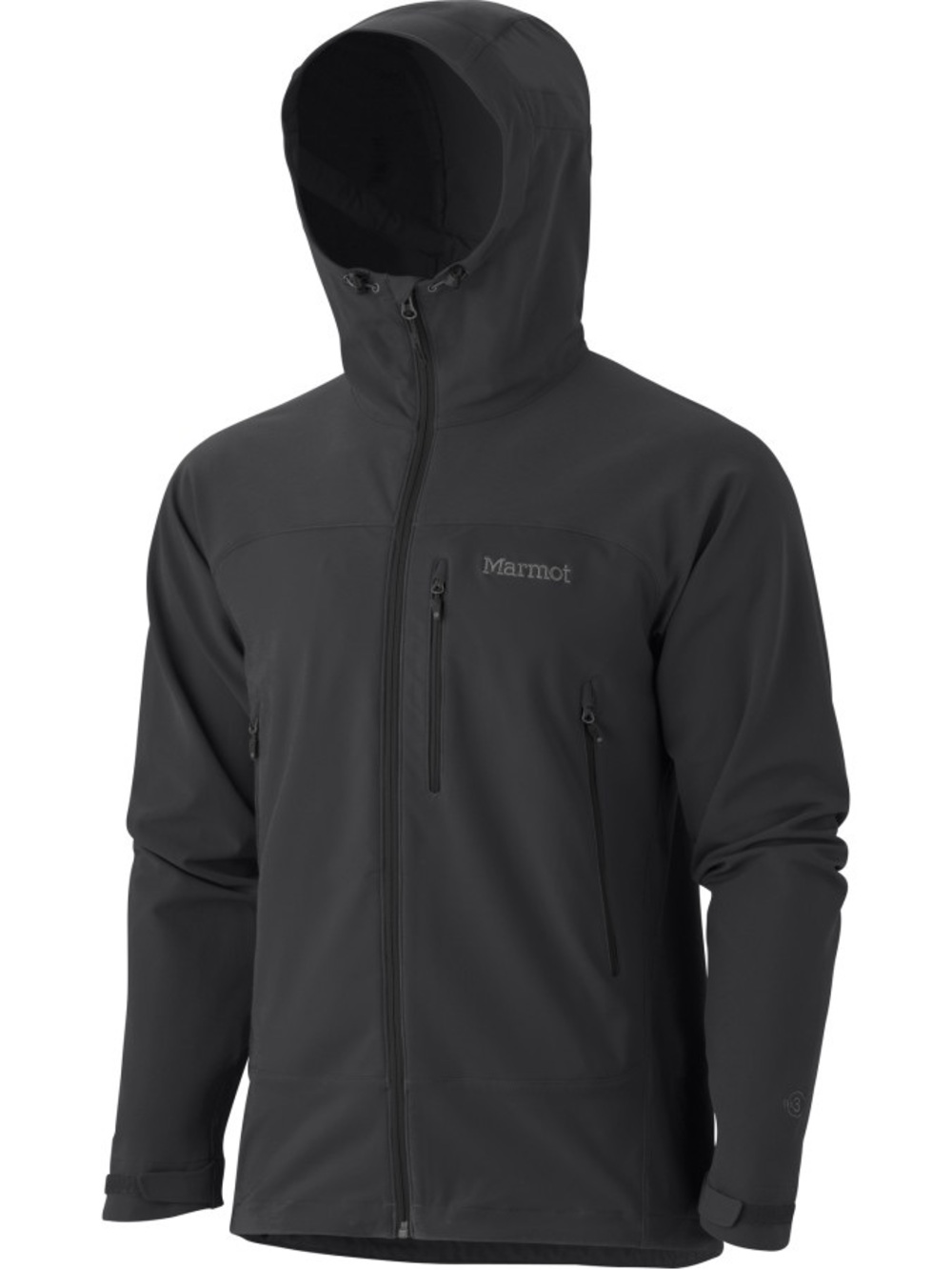 Marmot Men's Black Hooded Softshell Performance Jacket